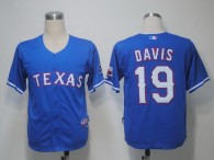 Texas Rangers #19 Chris Davis Blue Cool Base Stitched MLB Jersey