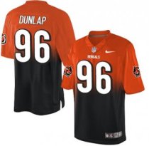 Nike Bengals -96 Carlos Dunlap Orange Black Stitched NFL Elite Fadeaway Fashion Jersey