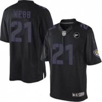 Nike Ravens -21 Lardarius Webb Black With Art Patch Stitched NFL Impact Limited Jersey