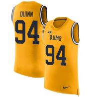 Nike Rams -94 Robert Quinn Gold Stitched NFL Limited Rush Tank Top Jersey