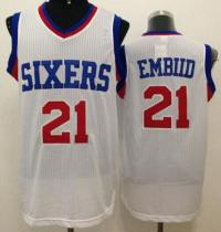 Revolution 30 Philadelphia 76ers -21 Joel Embiid White Stitched NBA Jersey