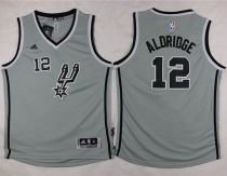 San Antonio Spurs #12 LaMarcus Aldridge Grey Youth Stitched NBA Jersey