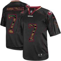 Nike San Francisco 49ers -7 Colin Kaepernick Black Mens Stitched NFL Elite Camo Fashion Jersey