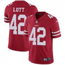 Nike 49ers -42 Ronnie Lott Red Team Color Stitched NFL Vapor Untouchable Limited Jersey