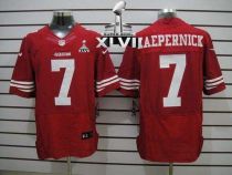 Nike San Francisco 49ers #7 Colin Kaepernick Red Team Color Super Bowl XLVII Men‘s Stitched NFL Elit