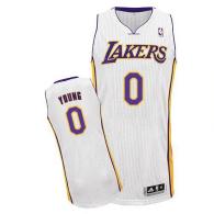 Revolution 30 Los Angeles Lakers -0 Nick Young White Stitched NBA Jersey