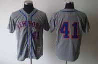 Mitchell and Ness 1969 New York Mets -41 Tom Seaver Grey Stitched MLB Jersey