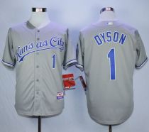 Kansas City Royals -1 Jarrod Dyson Grey Cool Base Stitched MLB Jersey