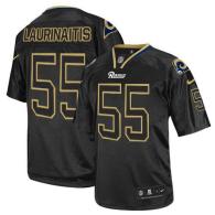 Nike St Louis Rams -55 James Laurinaitis Lights Out Black Men's Stitched NFL Elite Jersey