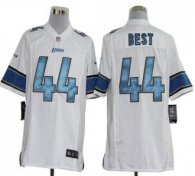 Nike Lions -44 Jahvid Best White Stitched NFL Game Jersey