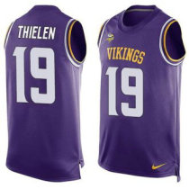 Nike Minnesota Vikings -19 Adam Thielen Purple Team Color Stitched NFL Limited Tank Top Jersey
