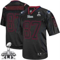 Nike New England Patriots -87 Rob Gronkowski Lights Out Black Super Bowl XLIX Mens Stitched NFL Elit