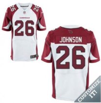 Nike Arizona Cardinals -26 Johnson Jersey White Elite Road Jersey