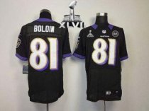 Nike Ravens -81 Anquan Boldin Black Alternate Super Bowl XLVII Men Stitched NFL Elite Jersey