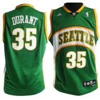 Oklahoma City Thunder -35 Kevin Durant Green Seattle SuperSonics Style Stitched NBA Jersey