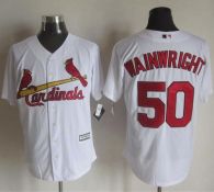 St Louis Cardinals #50 Adam Wainwright White New Cool Base Stitched MLB Jersey