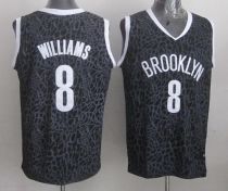 Brooklyn Nets -8 Deron Williams Black Crazy Light Stitched NBA Jersey