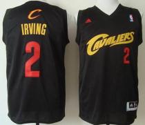 Cleveland Cavaliers -2 Kyrie Irving Black Red No Fashion Stitched NBA Jersey