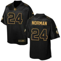 Nike Redskins -24 Josh Norman Black Stitched NFL Elite Pro Line Gold Collection Jersey