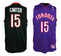Toronto Raptors -15 Vince Carter Black Purple Throwback Stitched NBA Jersey