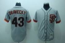 Mitchell and Ness San Francisco Giants #43 Dave Dravecky Stitched Grey Throwback MLB Jersey