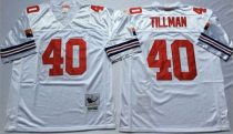Mitchell And Ness Cardinals -40 Pat Tillman White Throwback Stitched NFL Jersey