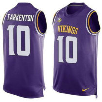 Nike Minnesota Vikings -10 Fran Tarkenton Purple Team Color Stitched NFL Limited Tank Top Jersey