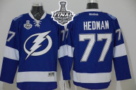 Tampa Bay Lightning -77 Victor Hedman Blue 2015 Stanley Cup Stitched NHL Jersey