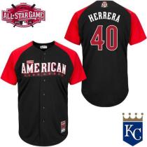 Kansas City Royals -40 Kelvin Herrera Black 2015 All-Star American League Stitched MLB Jersey