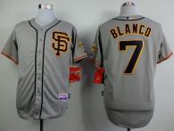 San Francisco Giants #7 Gregor Blanco Grey Road 2 Cool Base Stitched MLB Jersey