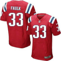 Nike Patriots -33 Kevin Faulk Red Alternate Stitched NFL Elite Jersey