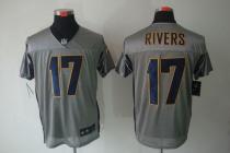 Nike San Diego Chargers #17 Philip Rivers Grey Shadow Men’s Stitched NFL Elite Jersey