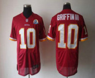 Nike Redskins -10 Robert Griffin III Burgundy Red Team Color With Hall of Fame 50th Patch Stitched N