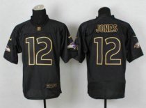 Baltimore Ravens -12 Jacoby Jones Black Gold No Fashion NFL Elite Jersey