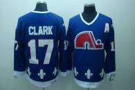 Nordiques -17 Wendel Clark Stitched CCM Throwback blue NHL Jersey