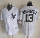 New York Yankees -13 Alex Rodriguez New White Strip Cool Base Stitched MLB Jersey