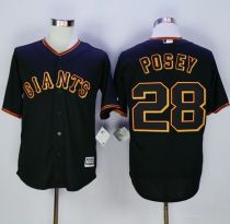 San Francisco Giants #28 Buster Posey Black New Cool Base Fashion Stitched MLB Jersey