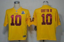 Nike Redskins -10 Robert Griffin III Yellow With Hall of Fame 50th Patch Stitched NFL Elite Jersey