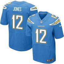 Nike San Diego Chargers #12 Jacoby Jones Electric Blue Alternate Men‘s Stitched NFL New Elite Jersey