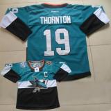 San Jose Sharks -19 Joe Thornton Teal Black 2015 Stadium Series Stitched NHL Jersey