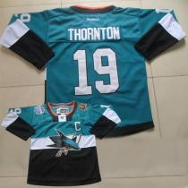 San Jose Sharks -19 Joe Thornton Teal Black 2015 Stadium Series Stitched NHL Jersey