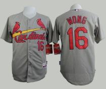 St  Louis Cardinals #16 Kolten Wong Grey Cool Base Stitched MLB Jersey