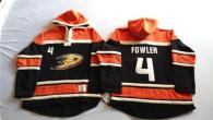 Anaheim Ducks -4 Cam Fowler Black Sawyer Hooded Sweatshirt Stitched NHL Jersey