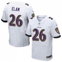 NEW Baltimore Ravens -26 Matt Elam White Stitched NFL New Elite Jersey