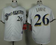 Milwaukee Brewers -26 Kyle Lohse White Cool Base Stitched MLB Jersey
