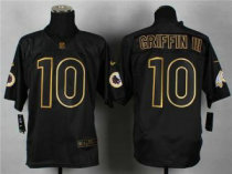 Nike Washington Redskins -10 Robert Griffin III Black Gold No Fashion NFL Elite Jersey