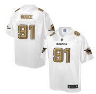 Nike Miami Dolphins -91 Cameron Wake White NFL Pro Line Fashion Game Jersey