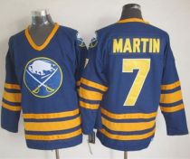 Buffalo Sabres -7 Rick Martin Navy Blue CCM Throwback Stitched NHL Jersey
