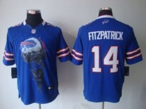 Nike Bills -14 Ryan Fitzpatrick Royal Blue Team Color Stitched NFL Helmet Tri-Blend Limited Jersey