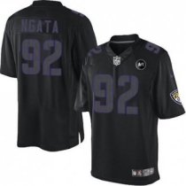Nike Ravens -92 Haloti Ngata Black With Art Patch Men Stitched NFL Impact Limited Jersey